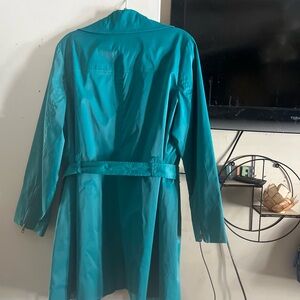 Moschino Teal Trench Coat